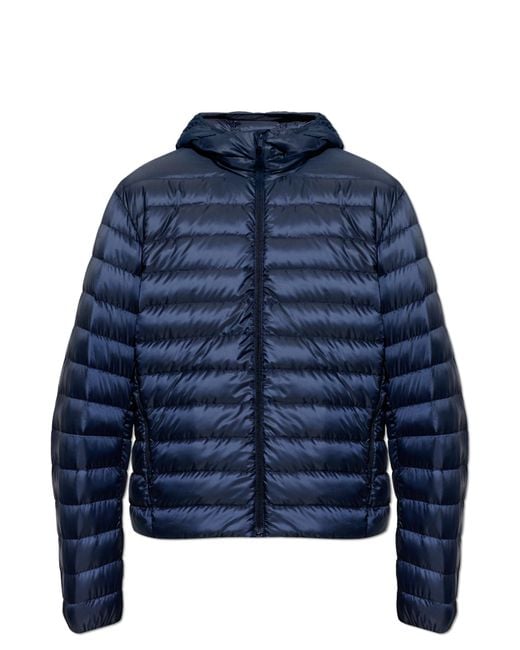 Canada Goose Blue Down Jacket With Hood for men