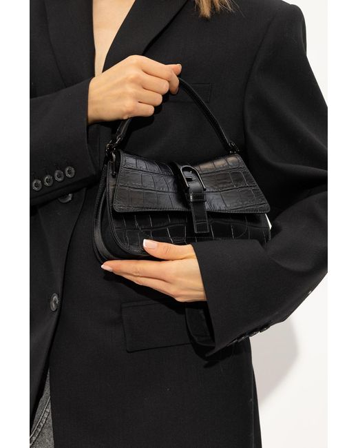 Furla Black ‘Flow Mini’ Leather Shoulder Bag
