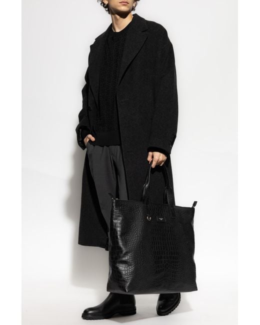 Dolce & Gabbana Black Silk Sweater With Monogram for men