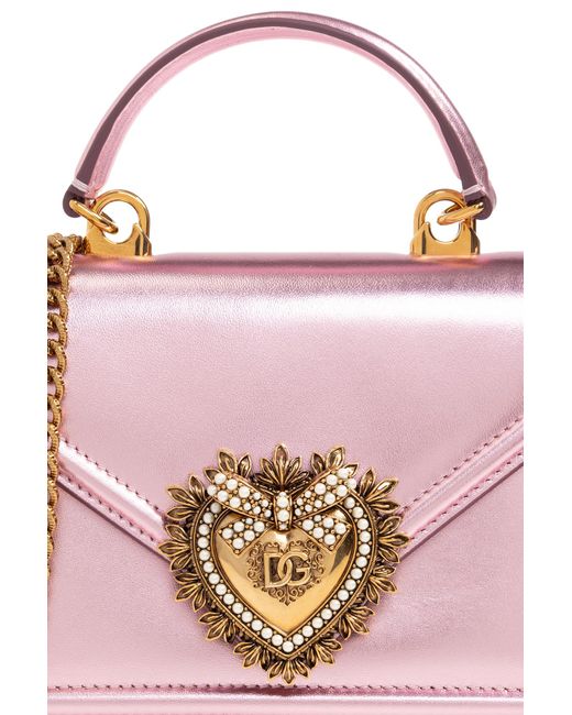 Dolce & Gabbana Pink 'devotion Small' Shoulder Bag,