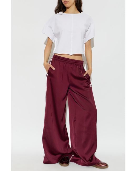 Adidas Originals Purple Wide-Leg Trousers