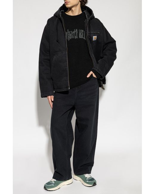 Carhartt Black Insulated Jacket With Logo for men