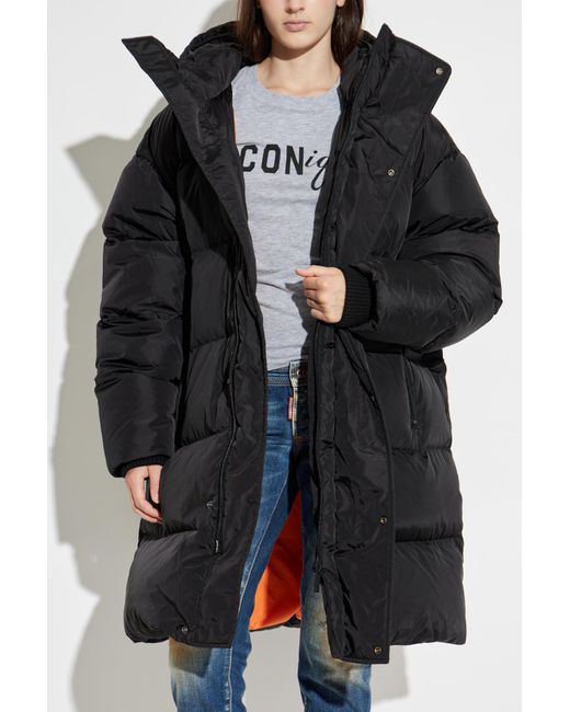 DSquared² Black Long Down Jacket