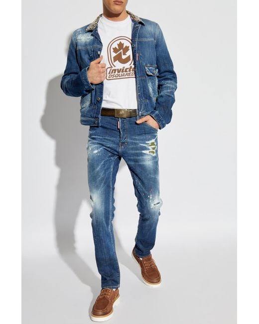 DSquared² White T-Shirt With Print for men