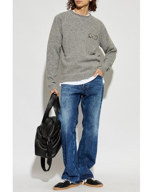 DSquared² Gray Wool Sweater for men