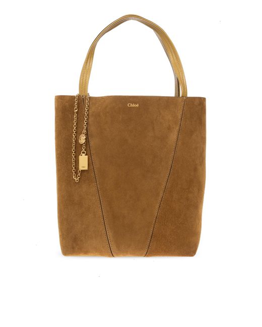 Chloé Brown Shoulder Bag Spin Medium'