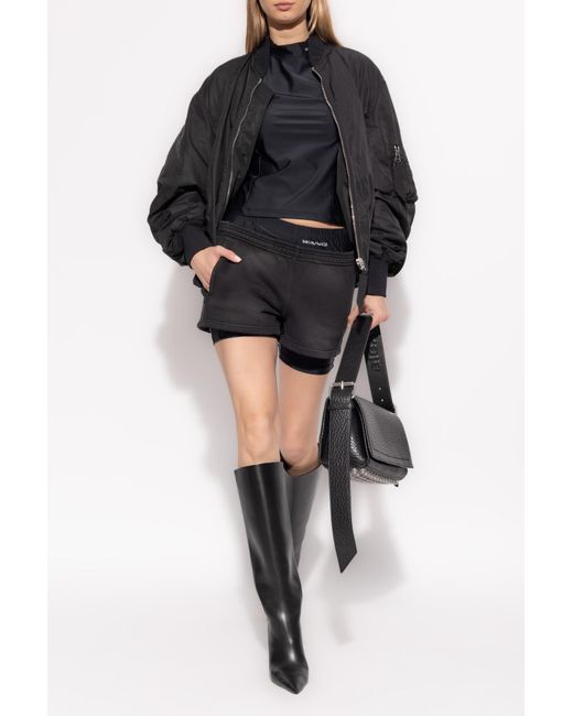 T By Alexander Wang Black Logo Top