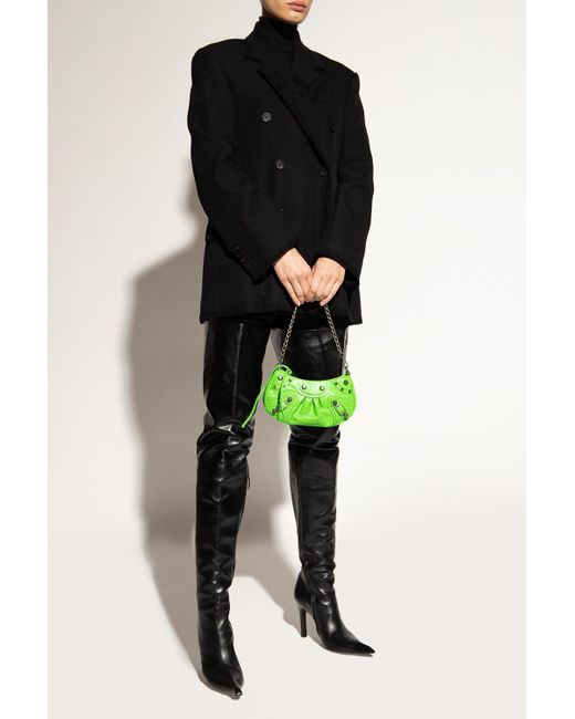 Balenciaga Green 'le Cagole Mini' Shoulder Bag