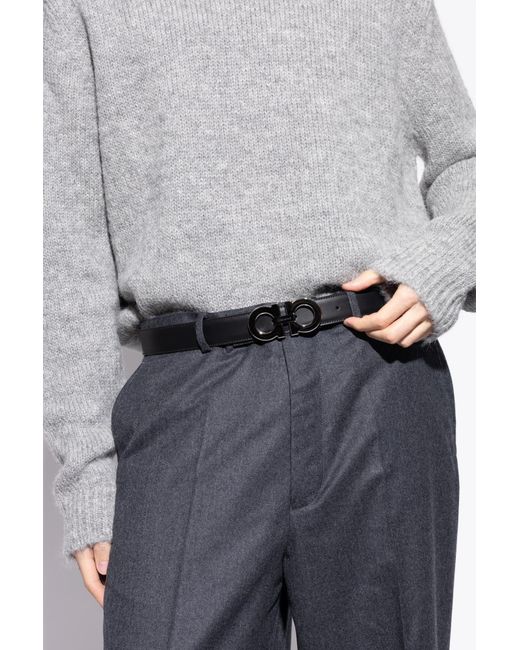 Ferragamo Black Double-Sided Belt for men