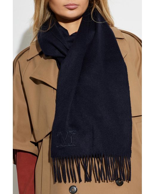 Max Mara Blue Cashmere Shawl "Dalia"