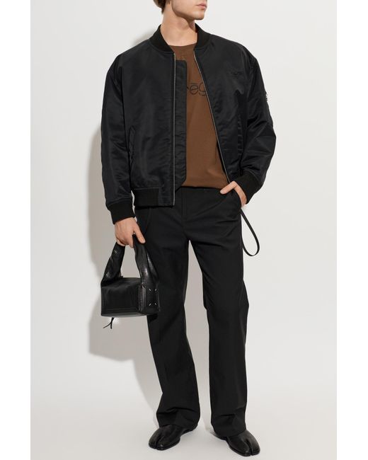 Courreges Brown T-Shirt With Printed Logo for men