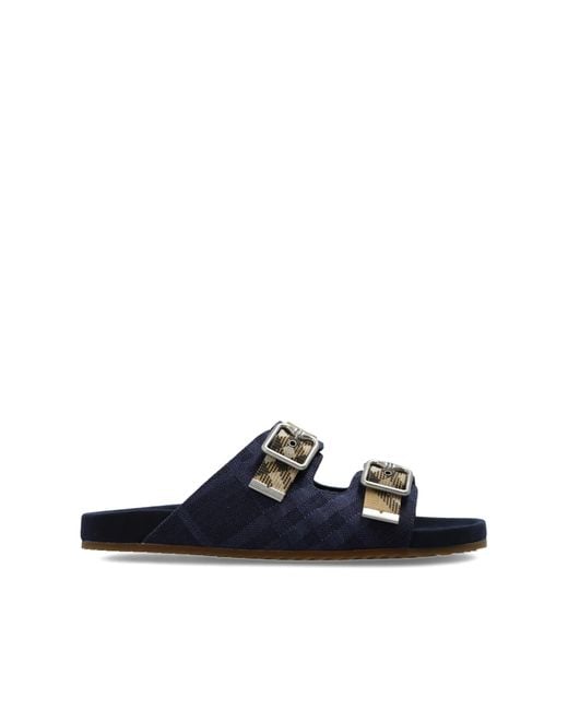 Burberry White 'Urchin' Slides for men