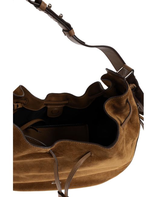 Isabel Marant Brown Suede Shoulder Bag 'Bolton Hobo'