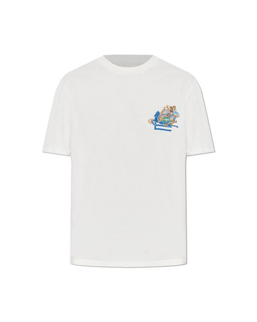 Etro White T-Shirt With Patch