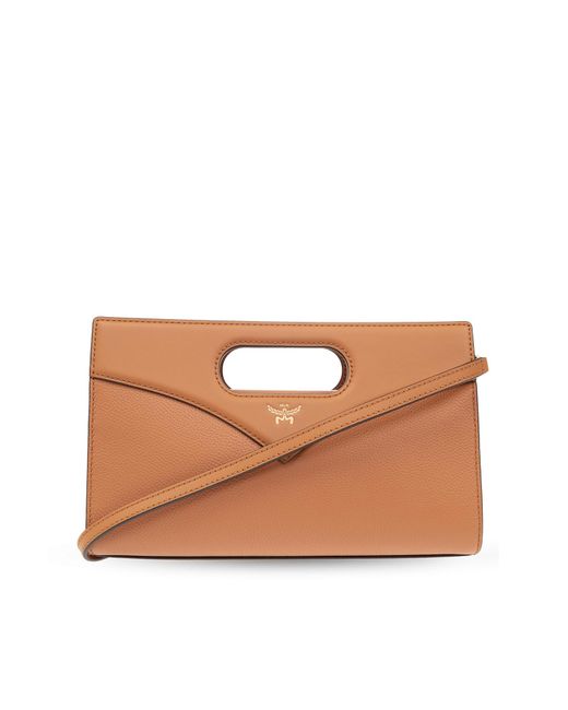 MCM Brown 'Diamond' Shoulder Bag