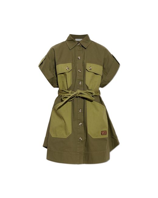 Zimmermann Green Cotton Jacket With Belt