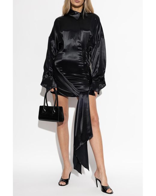 The Attico Black Loose-Fit Dress
