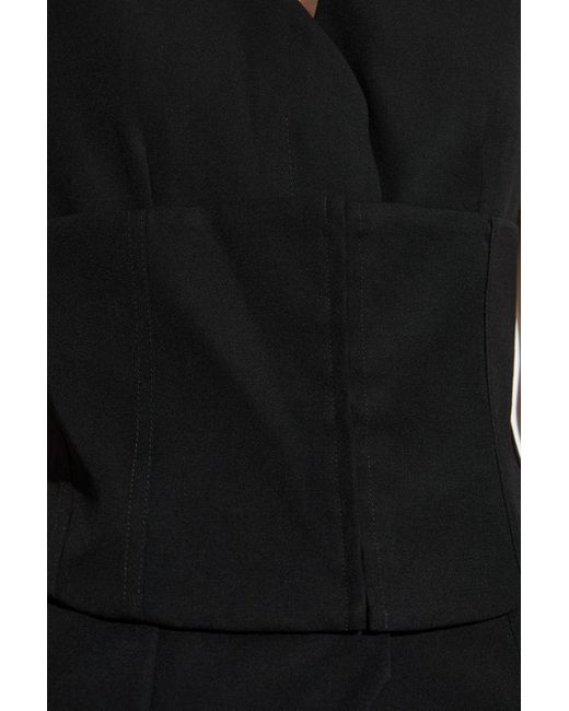 Alexander McQueen Black Wool Vest