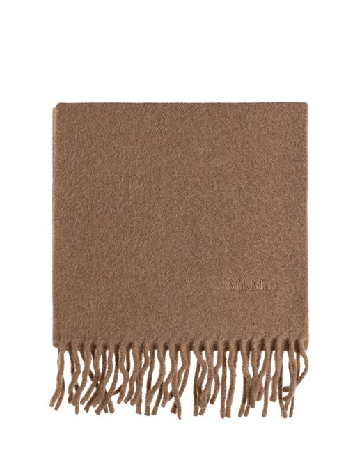 Max Mara Brown Wool Scarf "Fragore"