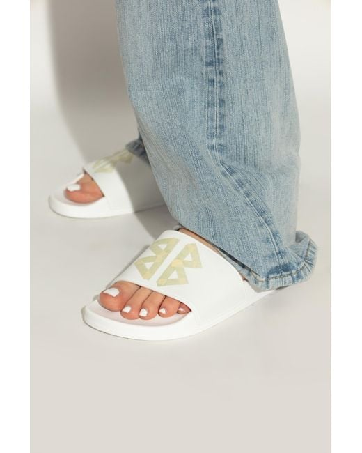 Balenciaga Blue Rubber Slides 'Pool'