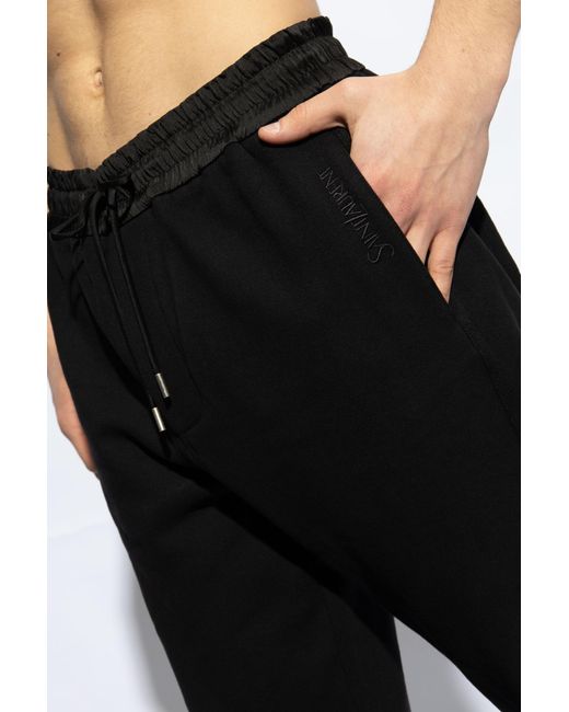 Saint Laurent Black Sweatpants With Logo for men