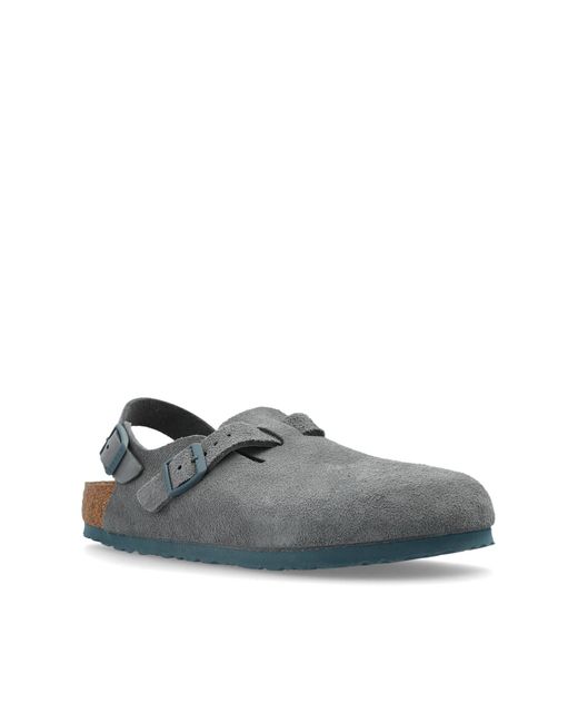 Birkenstock Gray 'Tokio Ii Suede' Shoes