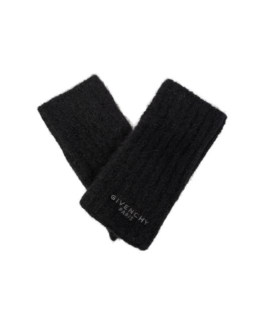 Givenchy Black Fingerless Gloves