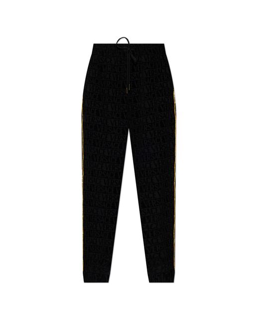 Versace Black Pants With Logo