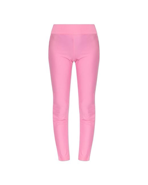 Versace Jeans Couture Pink Leggings With Side Stripes