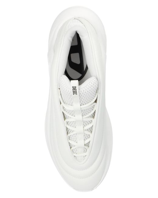 DIESEL White S-d-runner X-slip-on Sneakers With Matte Oval D Instep