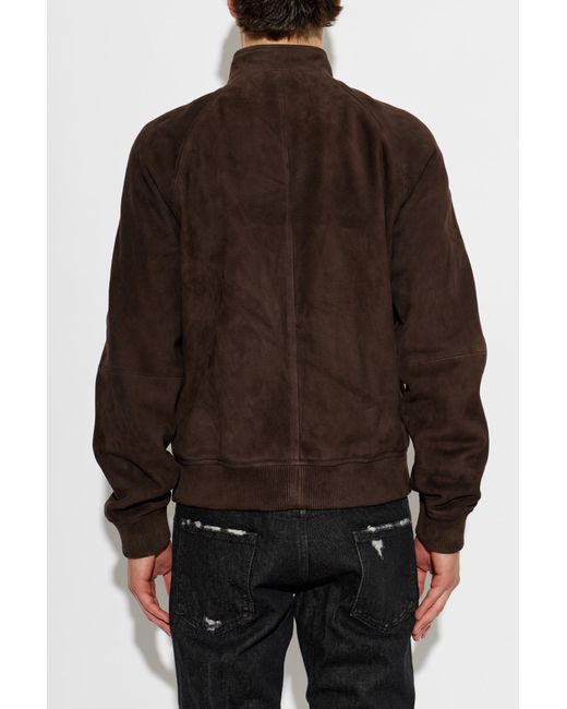 DSquared² Brown Leather Jacket for men