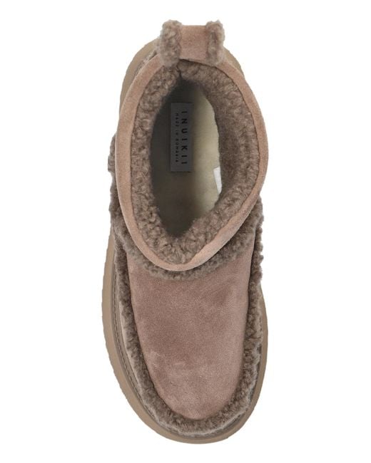 Inuikii Brown “Shearling Micro” Snow Boots