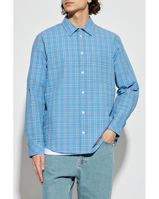 Samsøe & Samsøe Blue Shirt 'Sadamon' for men
