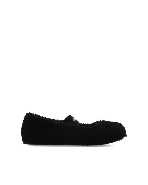 Moon Boot Black 'Mb Shearling Ballerina' Shoes