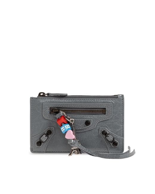 Balenciaga Gray Leather Card Holder