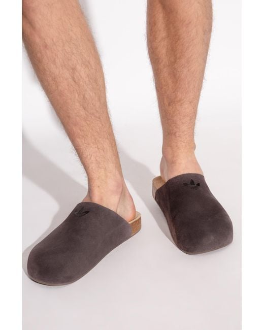 Adidas Puffylette Adimule Lea Slides Mesa Brown Suede Mens 11 GY2555 Mules adidas Adimule Lea Slides - Brown | adidas Australia main image 2