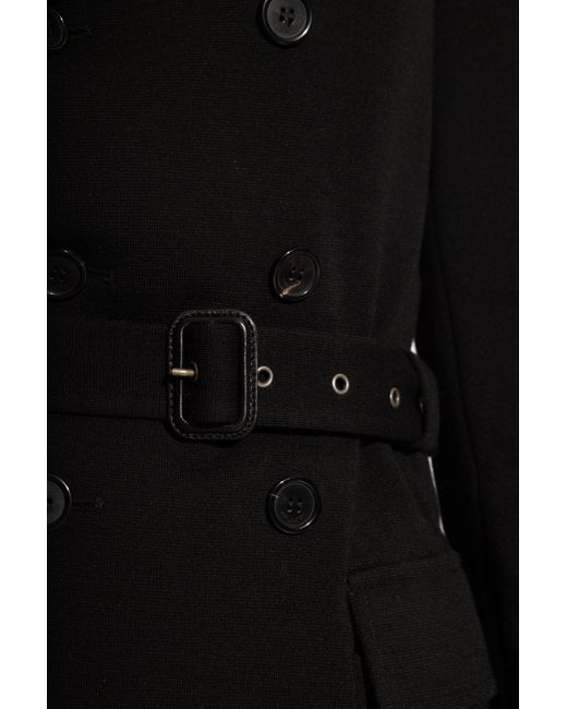 Saint Laurent Black Double-breasted Coat,