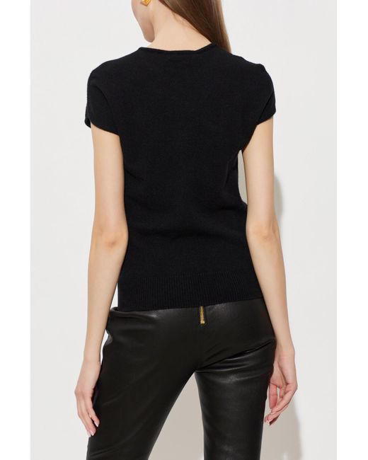 Balmain Black Top With "Logo" Application