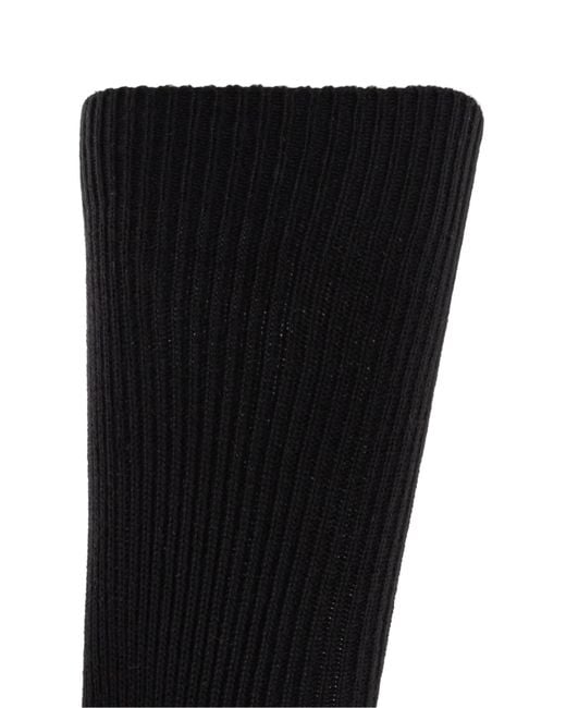 DSquared² Black Cotton Socks With Logo for men
