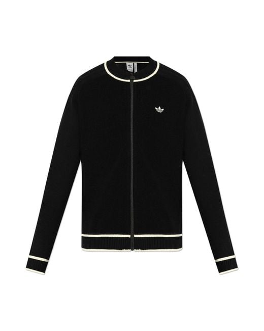 Adidas Originals Black Wool Cardigan for men