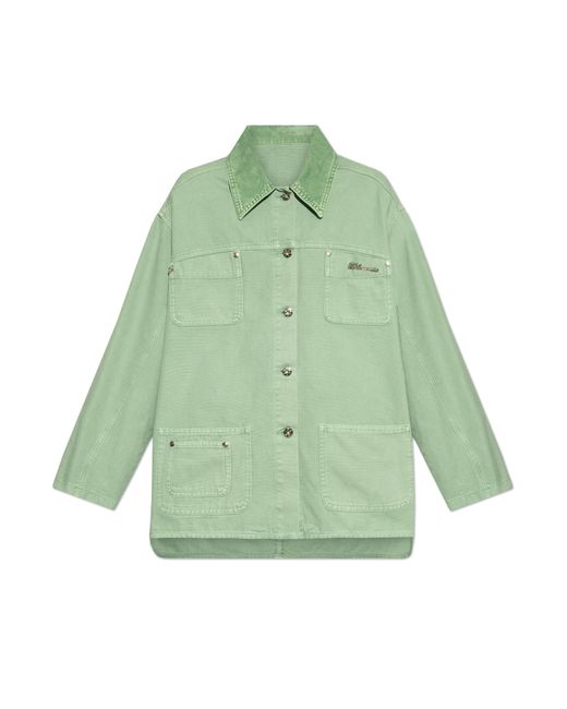 Blumarine Green Denim Jacket