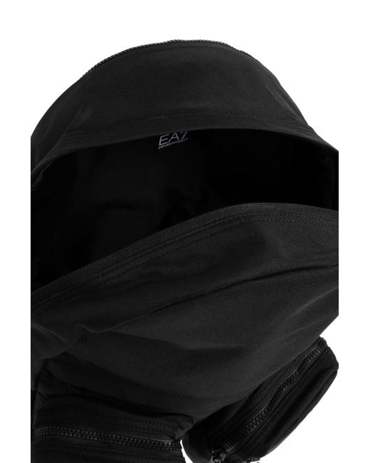 EA7 Black Backpack