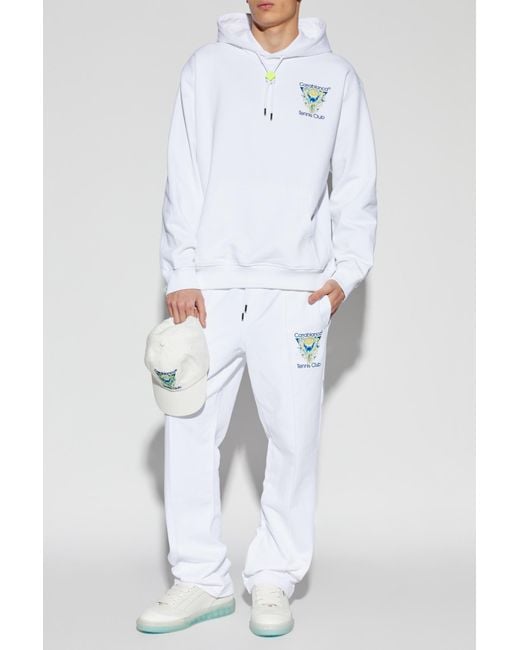 Casablanca White Sweatpants With Logo for men