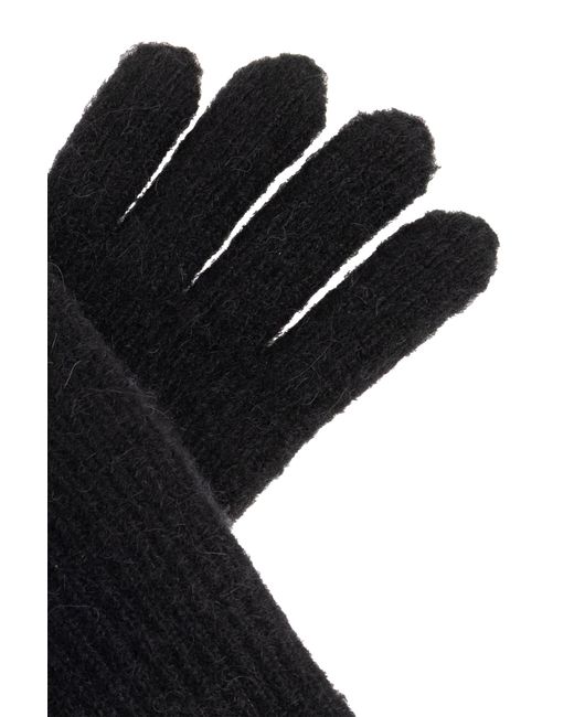 Jacquemus Black Woolen Gloves