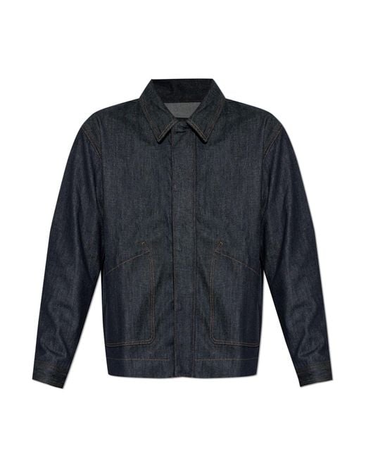 Rag & Bone Blue Denim Jacket With Logo Appliqué for men