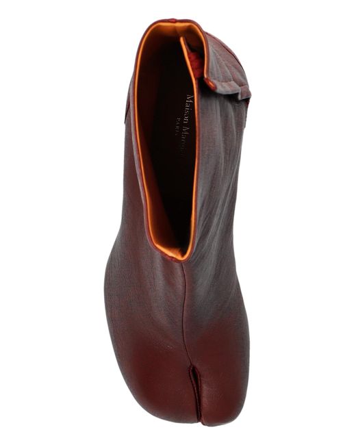 Maison Margiela Brown Boots With 'Tabi' Toe