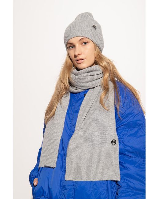 MICHAEL Michael Kors Blue Cashmere Hat