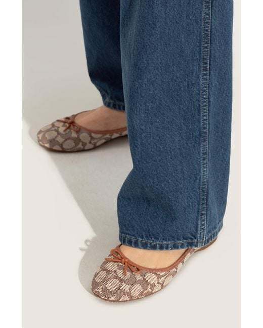 COACH White Ballet Flats Abigail