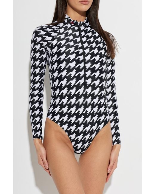 Perfect Moment White One-Piece Swimsuit With Long Sleeves