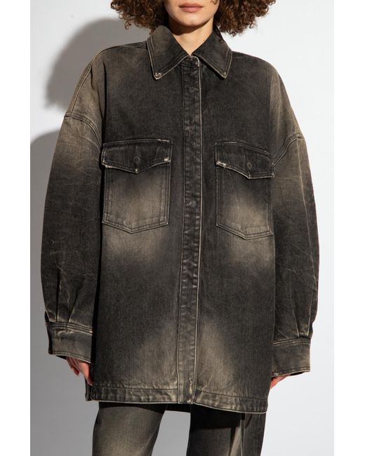 The Attico Gray Oversize Denim Jacket